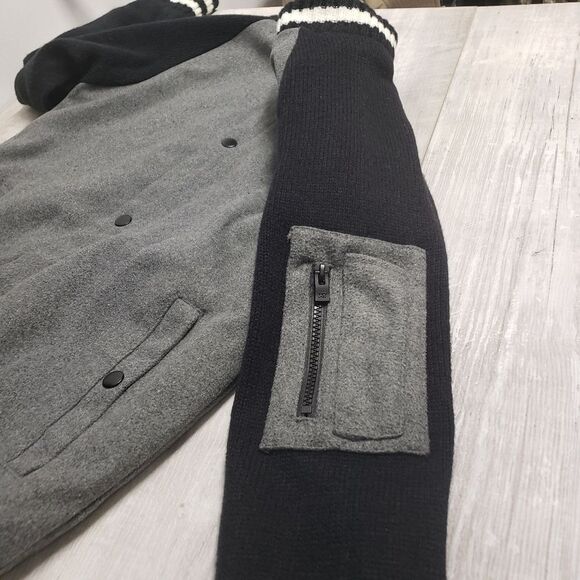 XRAY Jeans Varsity Jacket Mens Snap Button Up Fleece Colorblock Small Old School - Picture 6 of 15